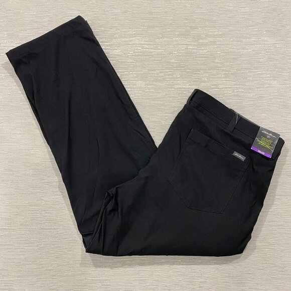 Eddie Bauer Fleece Lined Tech Pants Mens 40 x 30 Black Water Repellent Insulated - Picture 9 of 14